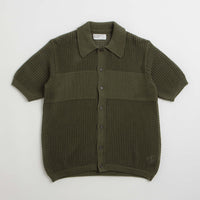Universal Works Knit Short Sleeve Shirt - Olive thumbnail