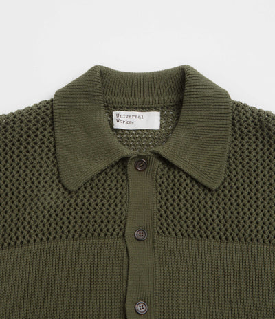 Universal Works Knit Short Sleeve Shirt - Olive
