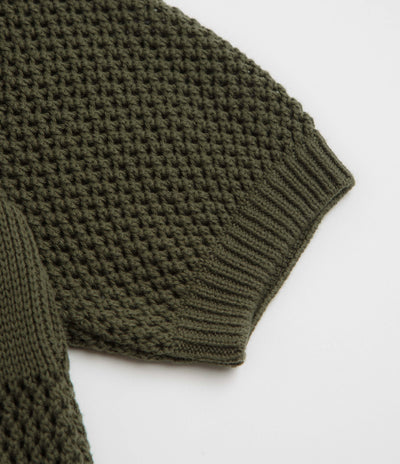 Universal Works Knit Short Sleeve Shirt - Olive