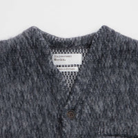 Universal Works Losso Cardigan in Navy and Pale Grey thumbnail