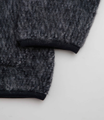Universal Works Losso Cardigan in Navy and Pale Grey