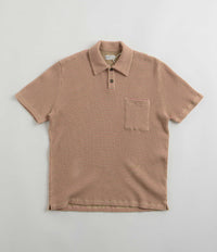 Universal Works Newlyn Short Sleeve Polo Shirt in Summer Oak