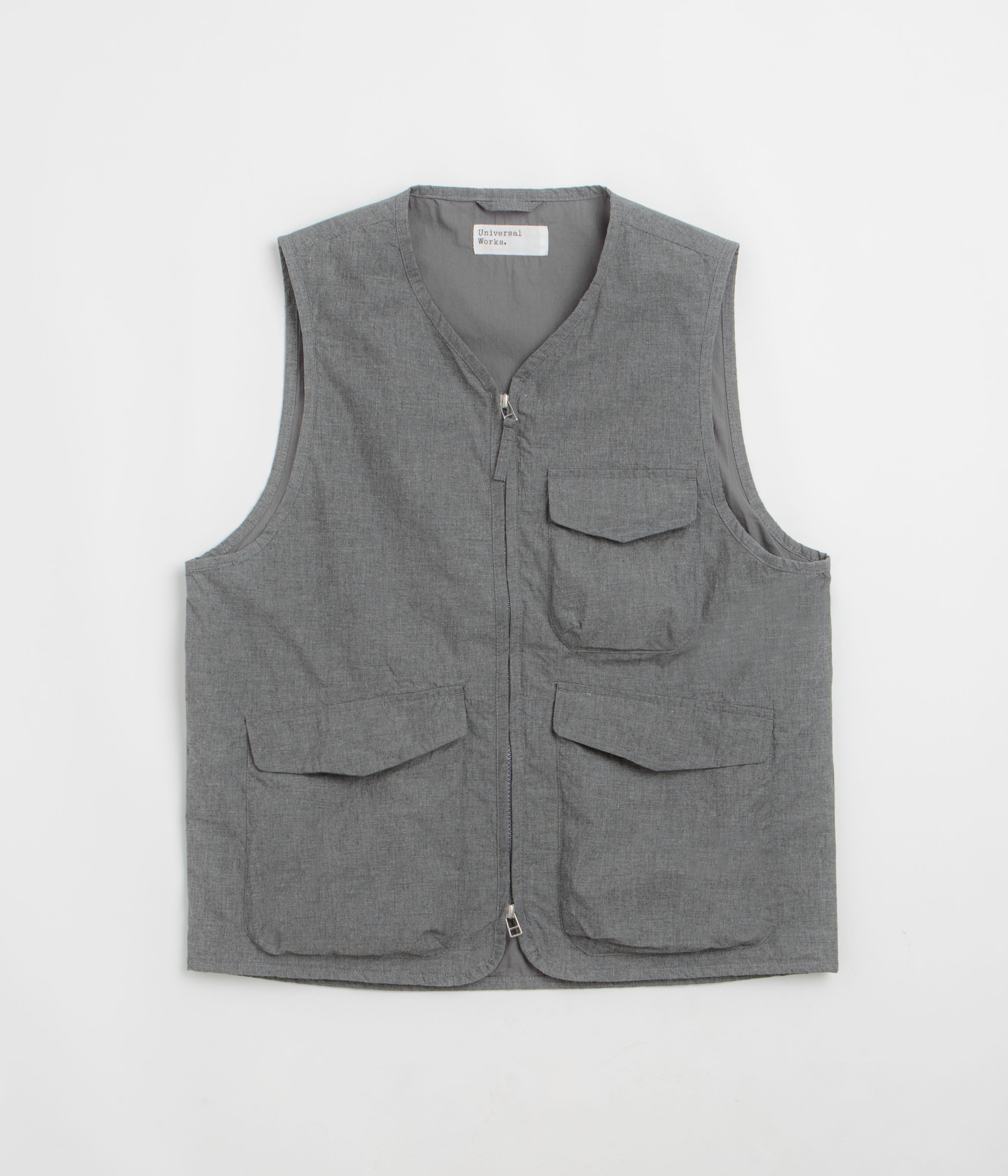 Universal Works Parachute Liner Gilet in Charcoal