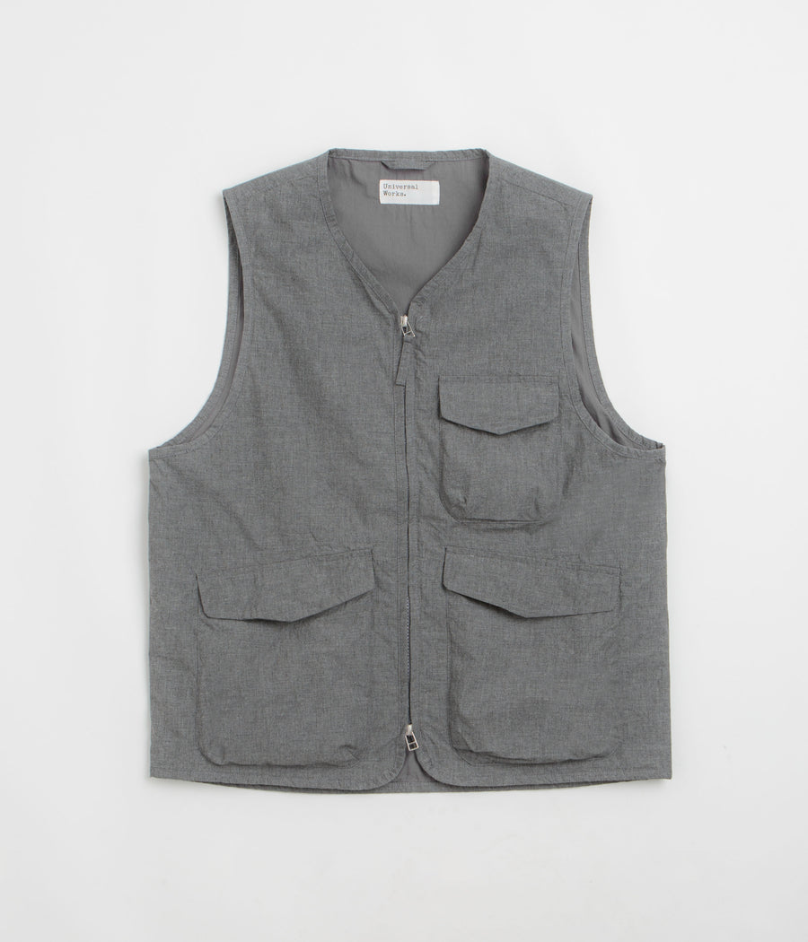 Universal Works Parachute Liner Gilet in Charcoal