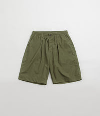 Universal Works Pleated Track Shorts in Olive