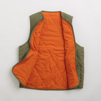 Universal Works Reversible Military Liner Gilet - Olive / Orange thumbnail