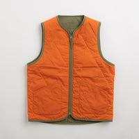 Universal Works Reversible Military Liner Gilet - Olive / Orange thumbnail