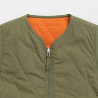 Universal Works Reversible Military Liner Gilet - Olive / Orange thumbnail