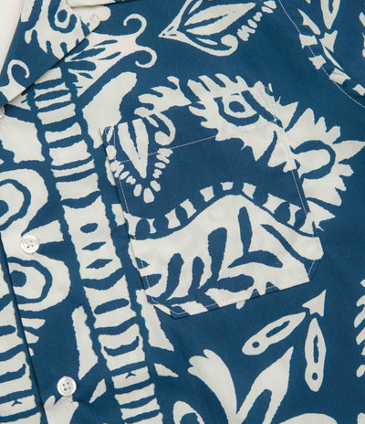 Universal Works Road Shirt - Navy / Island Print