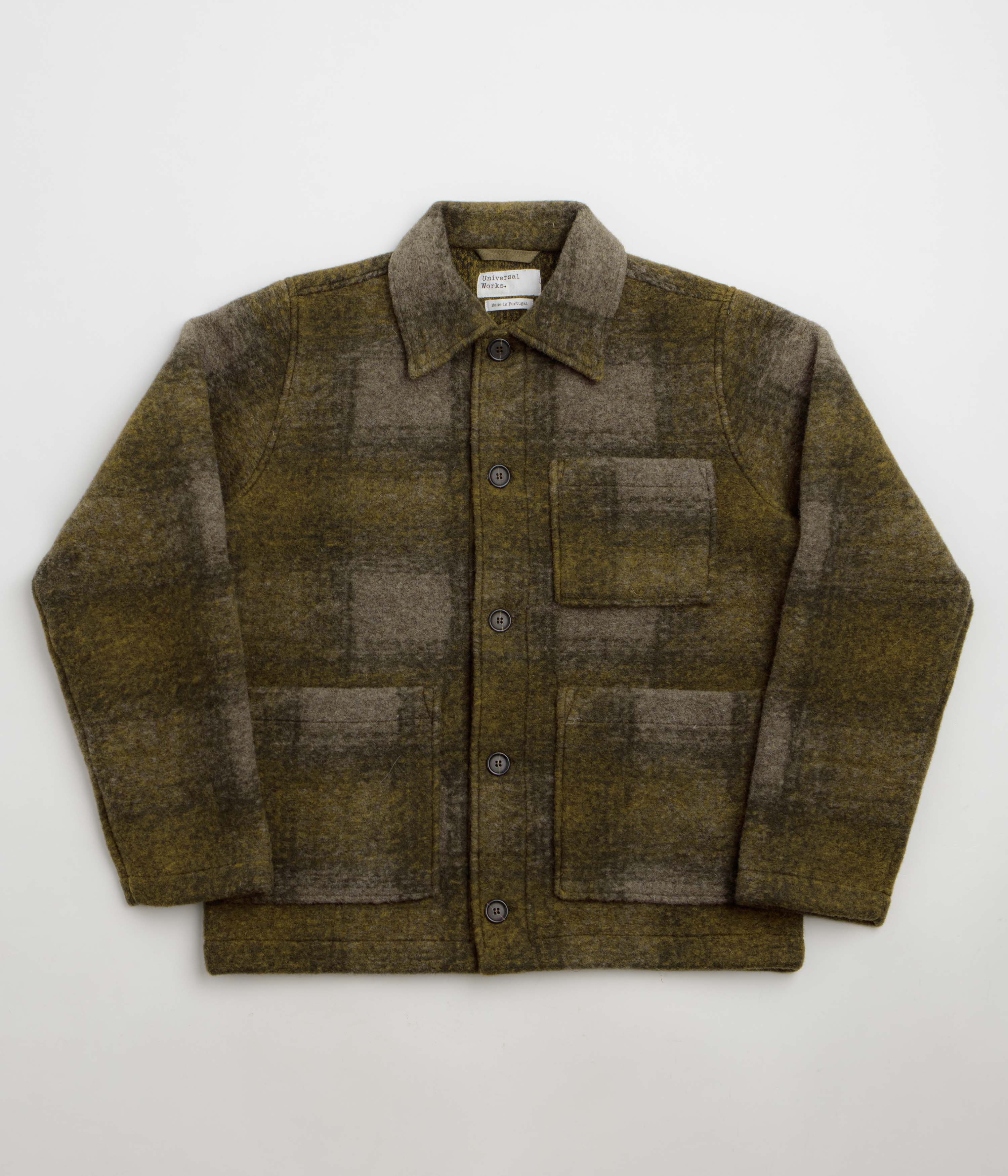 Universal Works Techno Tag Jacket - Olive Check