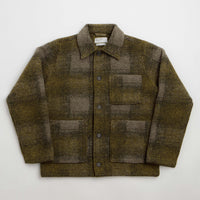 Universal Works Techno Tag Jacket in Olive Check thumbnail