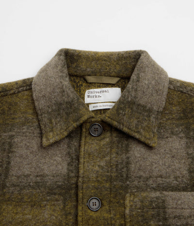 Universal Works Techno Tag Jacket in Olive Check