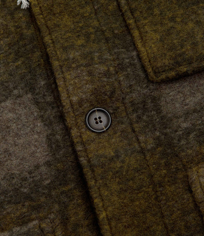 Universal Works Techno Tag Jacket in Olive Check