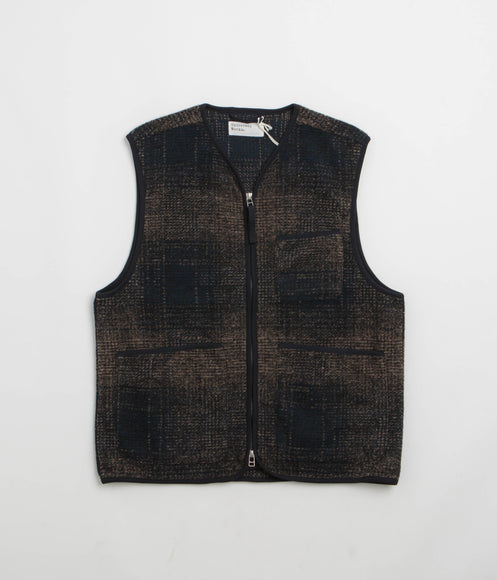 Universal Works Zip Gilet - Navy
