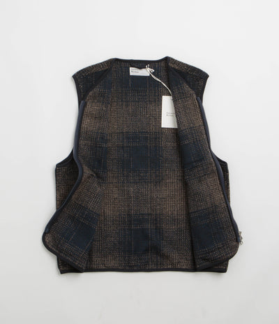 Universal Works Zip Gilet - Navy