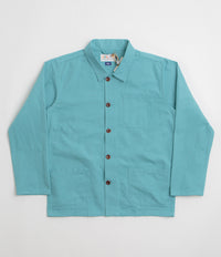 Uskees 3001 Buttoned Overshirt in Aqua