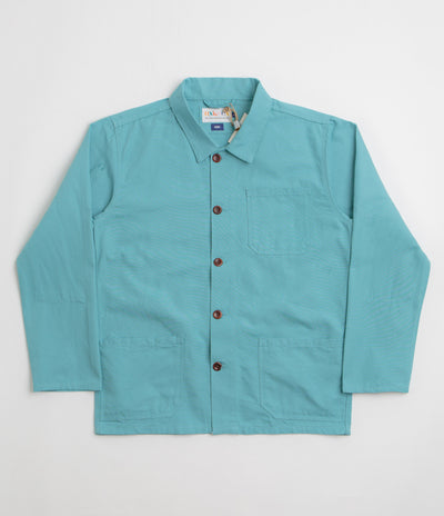 Uskees 3001 Buttoned Overshirt in Aqua