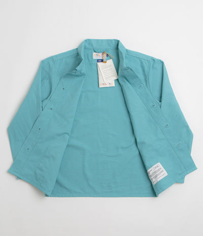Uskees 3001 Buttoned Overshirt in Aqua