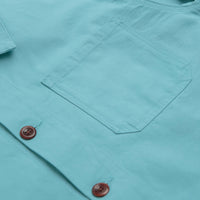 Uskees 3001 Buttoned Overshirt in Aqua thumbnail
