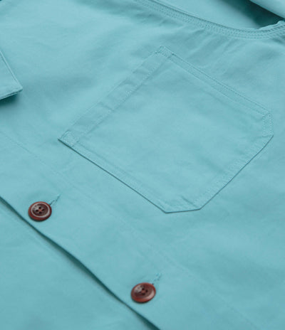 Uskees 3001 Buttoned Overshirt in Aqua