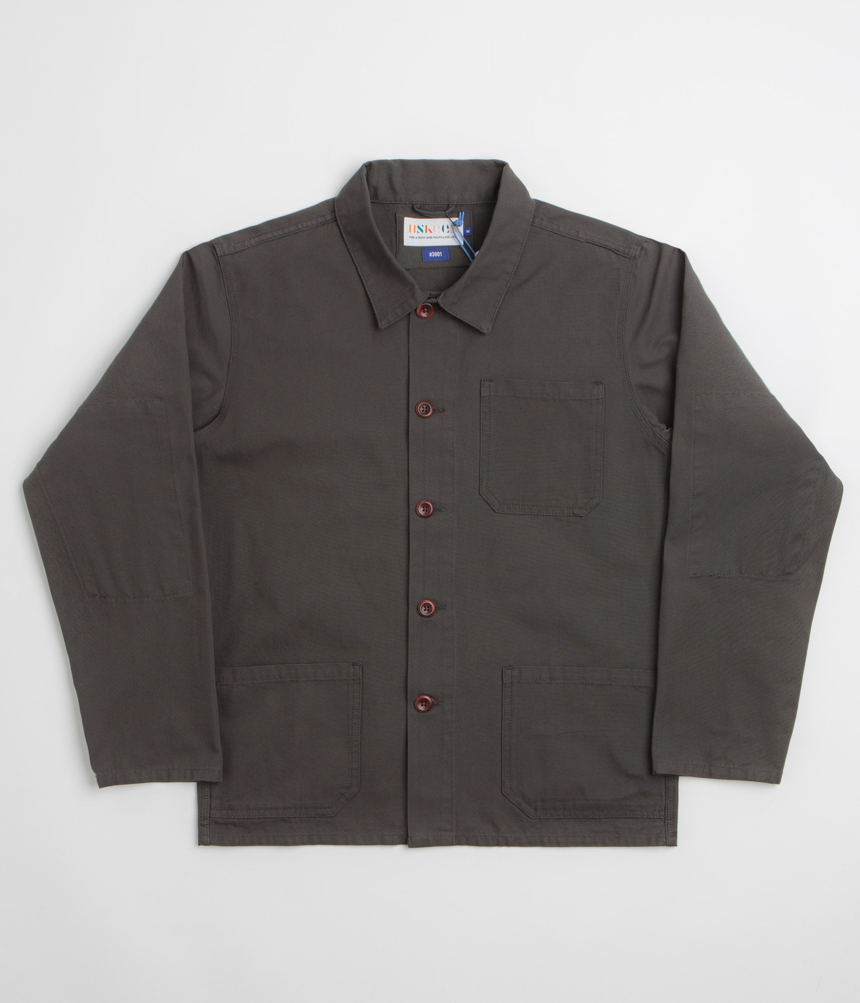 Uskees 3001 Buttoned Overshirt - Charcoal