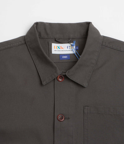 Uskees 3001 Buttoned Overshirt - Charcoal