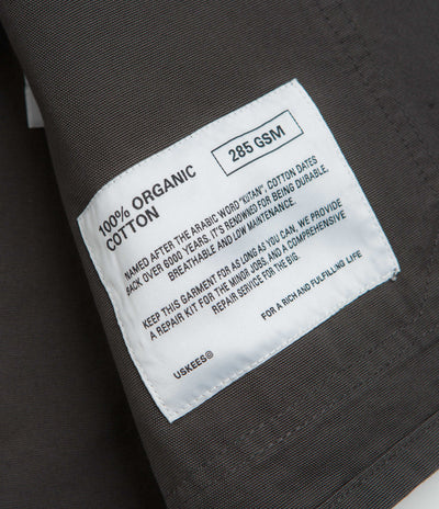 Uskees 3001 Buttoned Overshirt - Charcoal