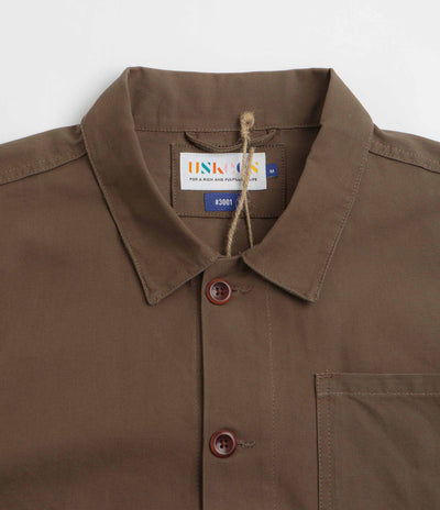Uskees 3001 Buttoned Overshirt - Dark Taupe