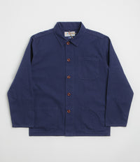 Uskees 3001 Buttoned Overshirt in Deep Indigo