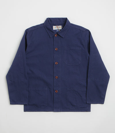 Uskees 3001 Buttoned Overshirt in Deep Indigo