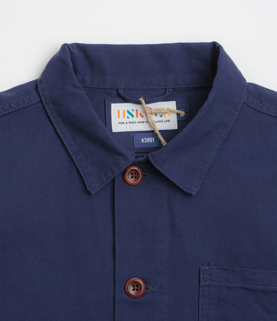 Uskees 3001 Buttoned Overshirt in Deep Indigo