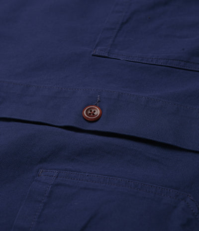 Uskees 3001 Buttoned Overshirt in Deep Indigo