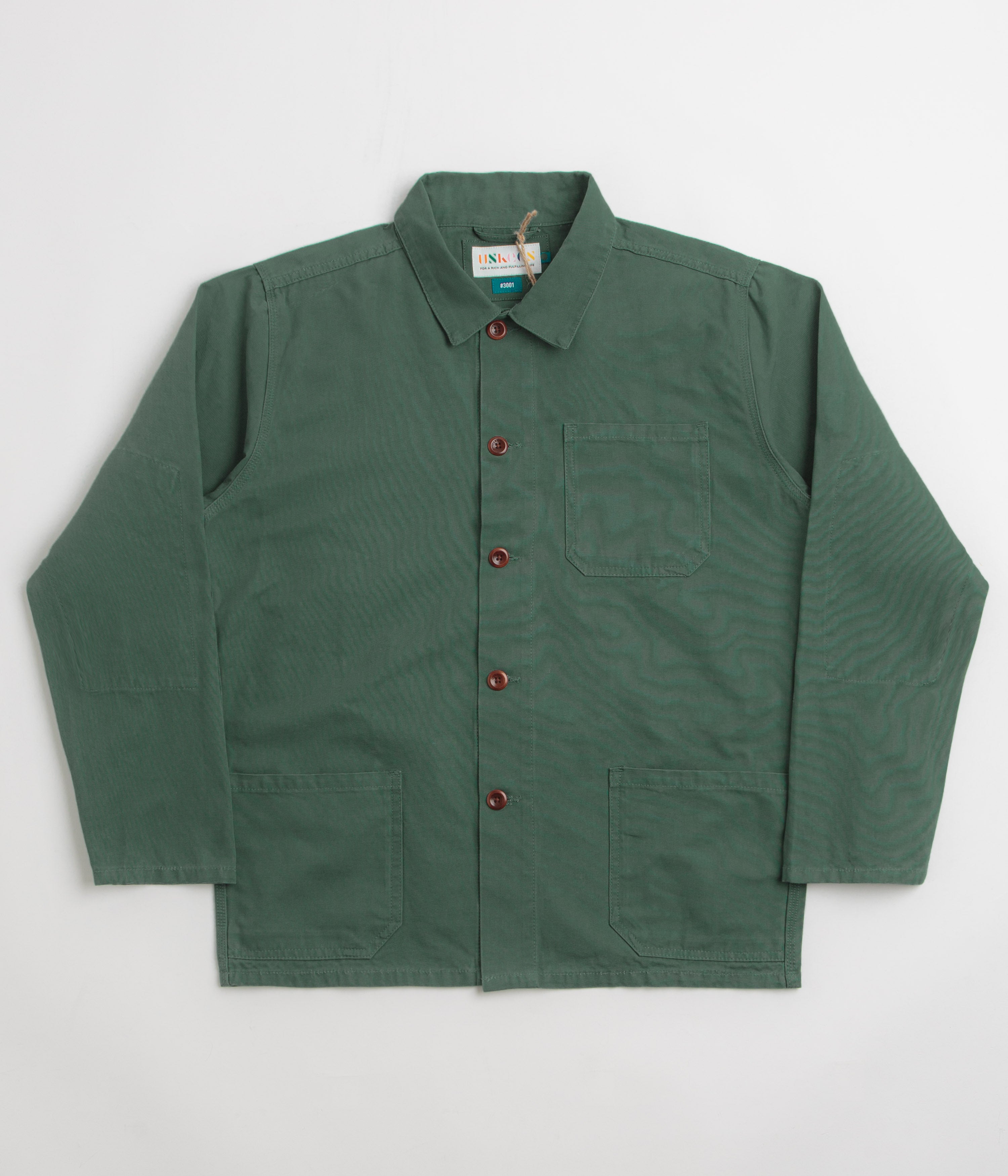 Uskees 3001 Buttoned Overshirt in Green