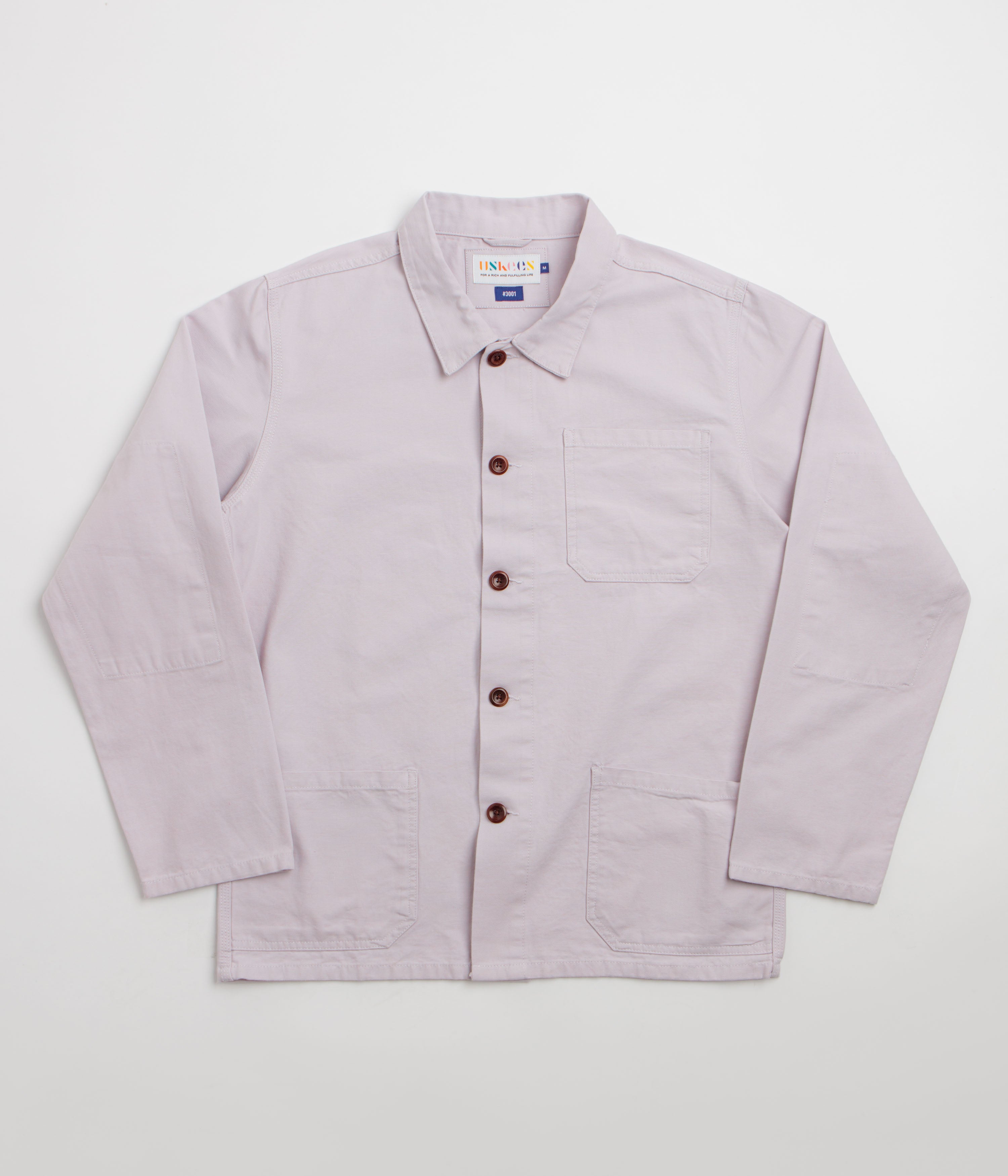 Uskees 3001 Buttoned Overshirt - Lunar Stone