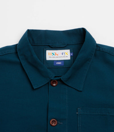 Uskees 3001 Buttoned Overshirt - Maya Blue