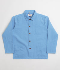 Uskees 3001 Buttoned Overshirt in Powder Blue