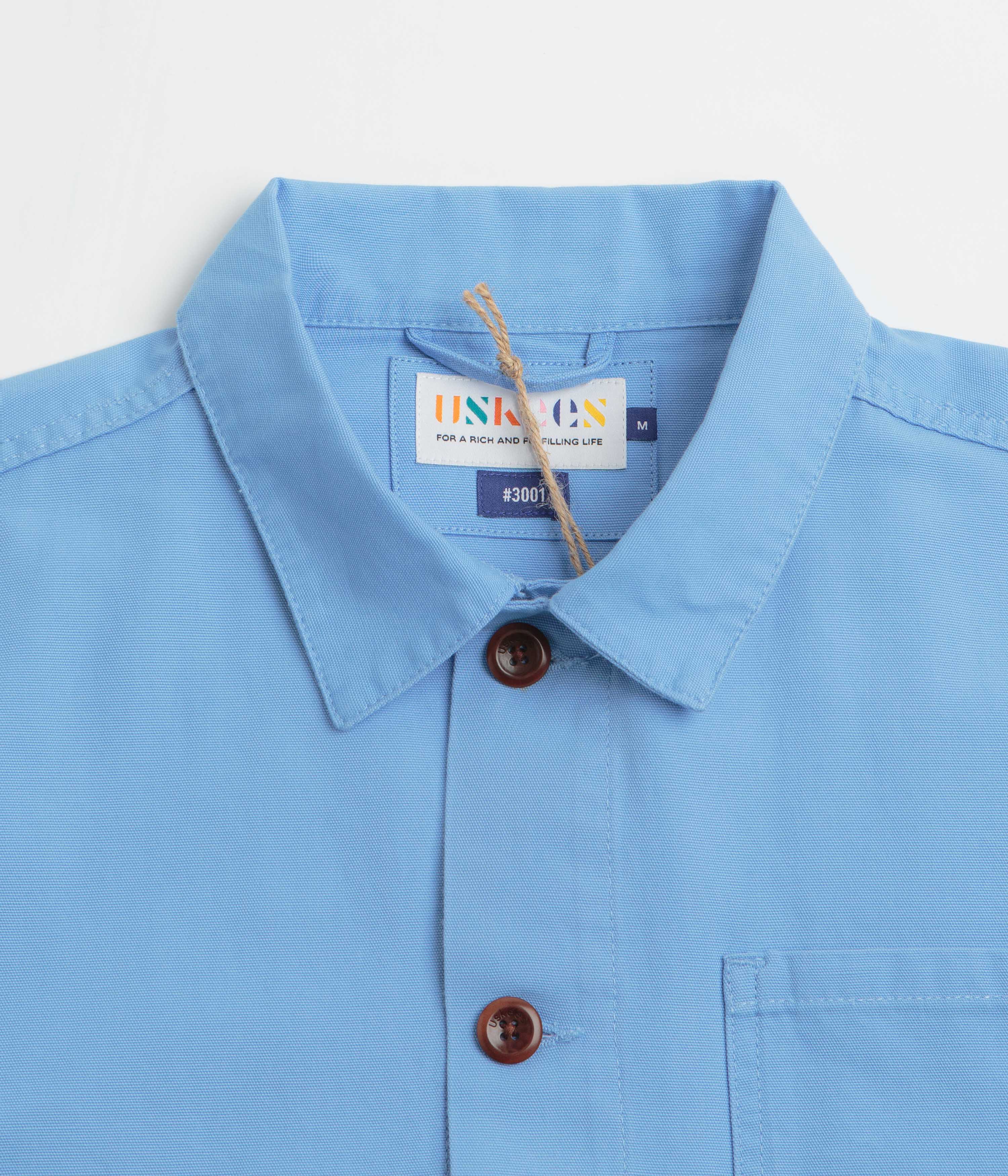 Uskees 3001 Buttoned Overshirt - Powder Blue | Flatspot