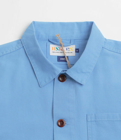 Uskees 3001 Buttoned Overshirt - Powder Blue