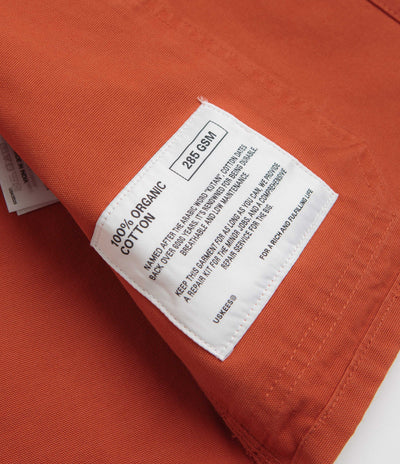 Uskees 3001 Buttoned Overshirt - Rust