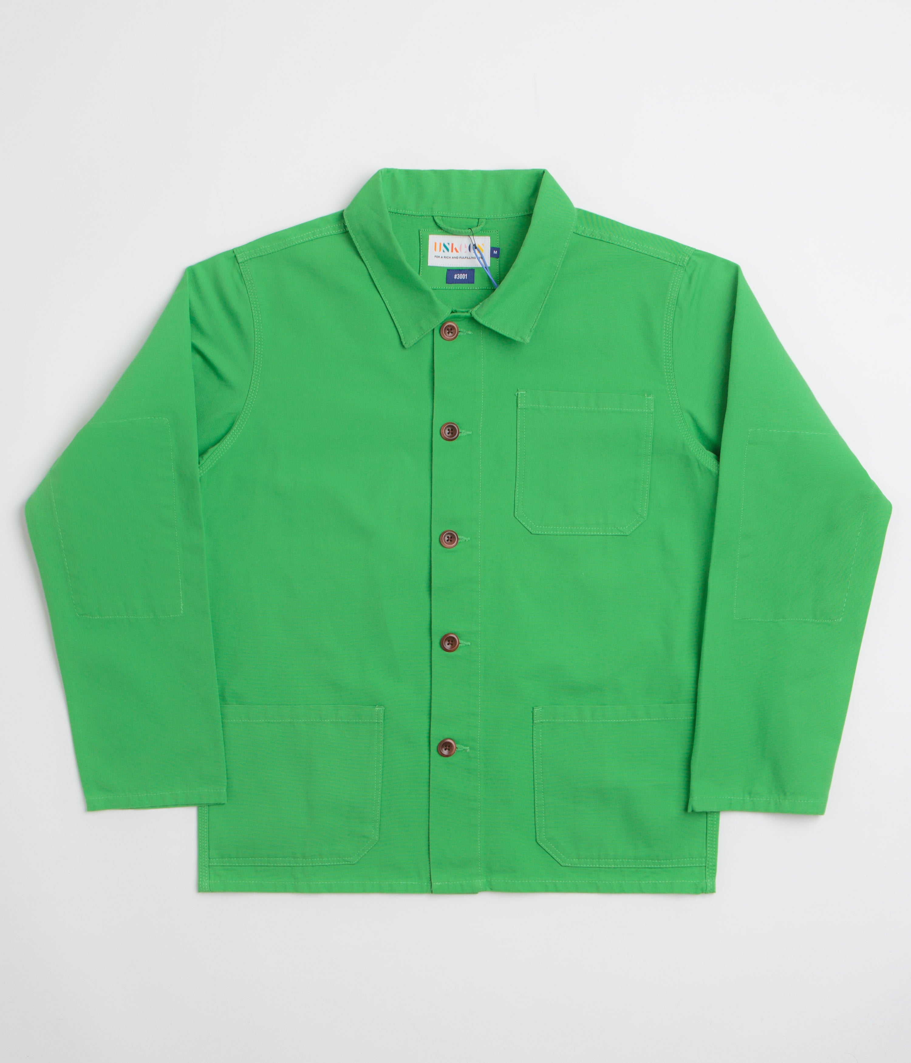 Uskees 3001 Buttoned Overshirt - Tropical Green