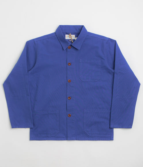 Uskees 3001 Buttoned Overshirt - Ultra Blue