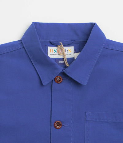 Uskees 3001 Buttoned Overshirt - Ultra Blue
