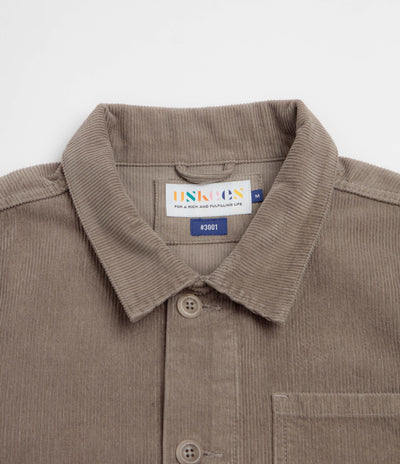 Uskees 3001 Cord Buttoned Overshirt - Beech