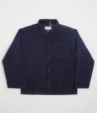 Uskees 3001 Cord Buttoned Overshirt - Deep Indigo