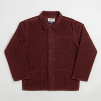 Uskees 3001 Cord Buttoned Overshirt - Deep Wine Berry thumbnail