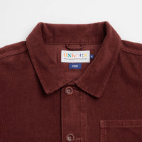Uskees 3001 Cord Buttoned Overshirt - Deep Wine Berry thumbnail
