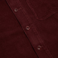 Uskees 3001 Cord Buttoned Overshirt - Deep Wine Berry thumbnail