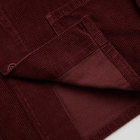 Uskees 3001 Cord Buttoned Overshirt - Deep Wine Berry thumbnail