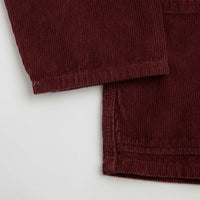 Uskees 3001 Cord Buttoned Overshirt - Deep Wine Berry thumbnail