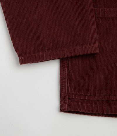 Uskees 3001 Cord Buttoned Overshirt - Deep Wine Berry